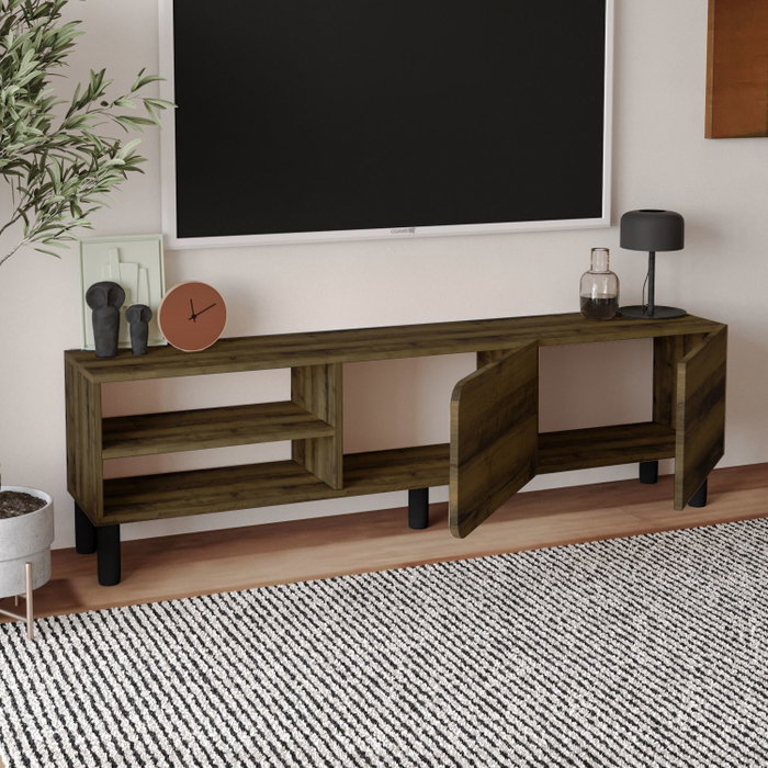 Hanah Home Soporte para TV River - Nogal Antiguo